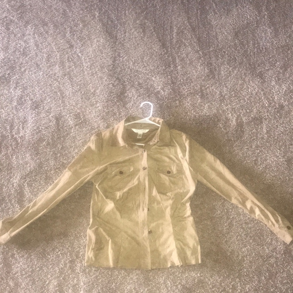 Suede Button-Down Shirt